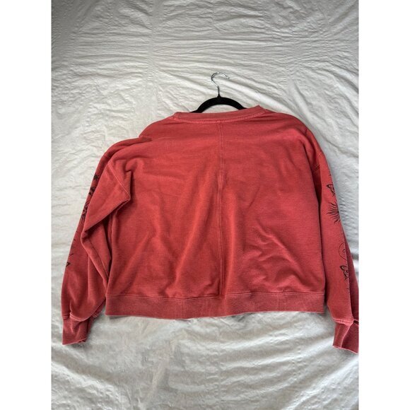 Rebellious One Womens Rust Sweatshirt M long sleeve lightweight pullover - Picture 6 of 7